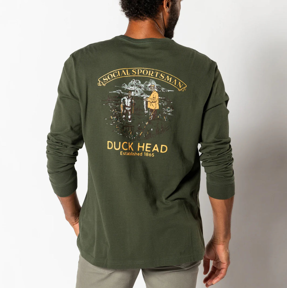 Duck Head Fisherman’s Folklore Long Sleeve Deep Olive