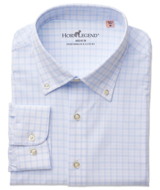 Horn Legend Ice House Performance Luxury Shirt Ice Blue