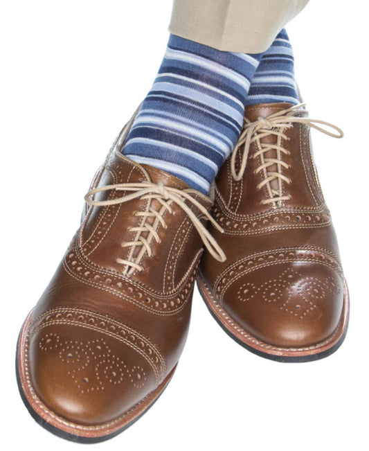 Fly Guys Menswear Blue Stipe Socks