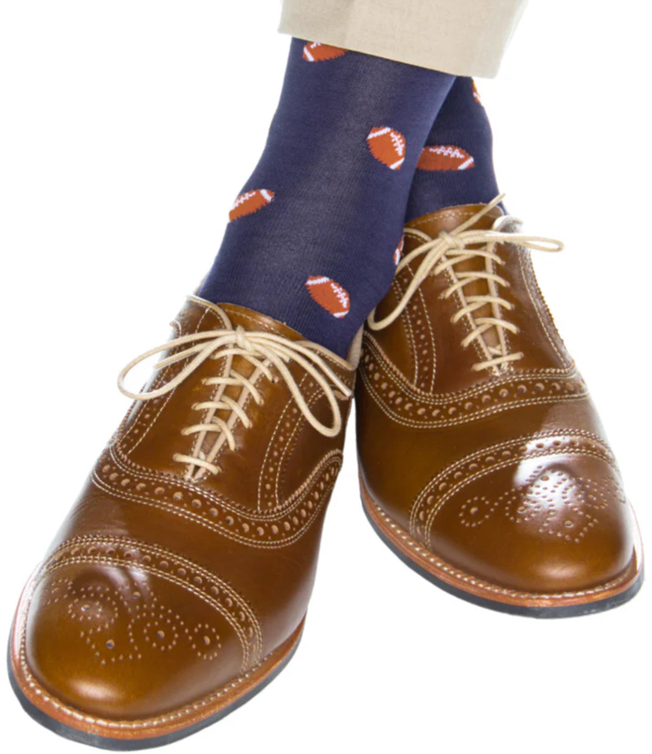 Fly Guys Menswear Navy Blue/Football Socks