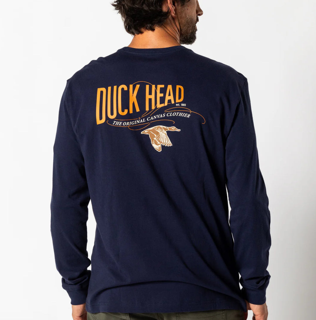 Duck Head Original Canvas Long Sleeve Maritime Blue