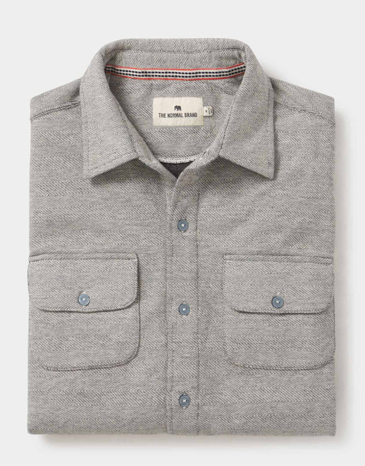 The Normal Brand The Normal Brand Textured Knit Shirt in Graphite