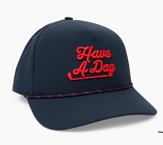 Breezy Golf Have a Day Navy & Red Limited Edition Rope Hat