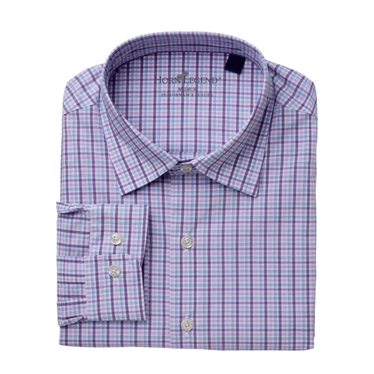 Horn Legend Rockport Spread Collar Hidden Button Performance Sport Shirt