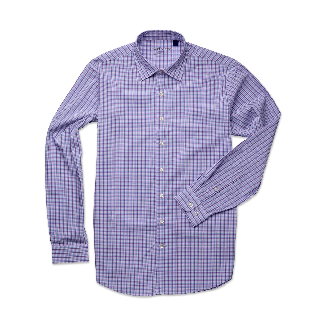 Horn Legend Rockport Spread Collar Hidden Button Performance Sport Shirt
