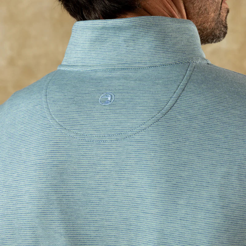 DUCK HEAD SUMMERFORD STRIPE PERFORMANCE 1/4 ZIP PULLOVER