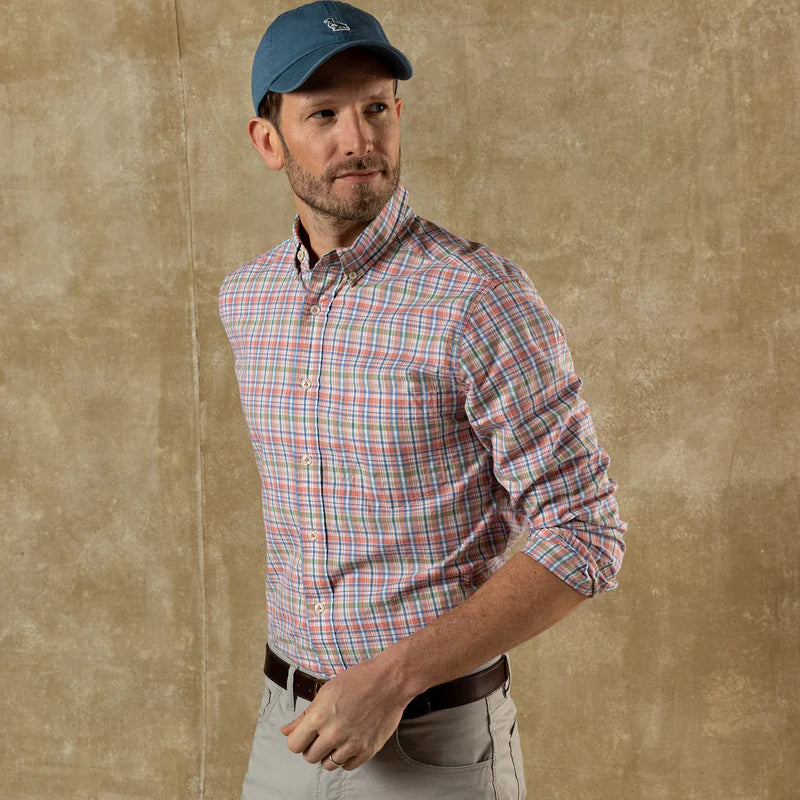 DUCK HEAD COTTON TWILL SPORT SHIRT - PRATT PLAID
