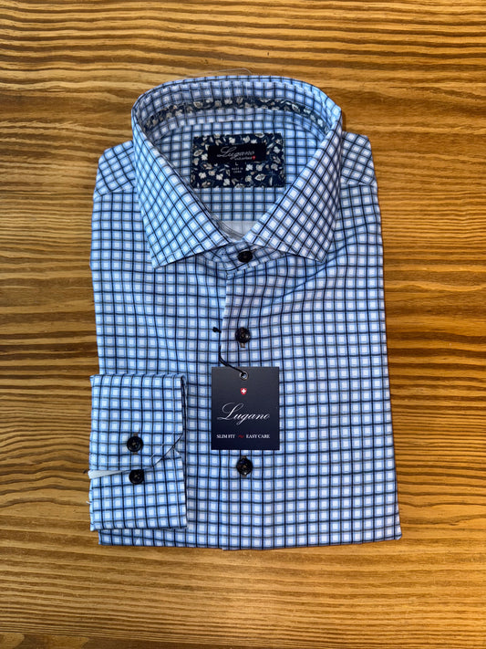 Lugano Lt. Blue Button Up Shirt