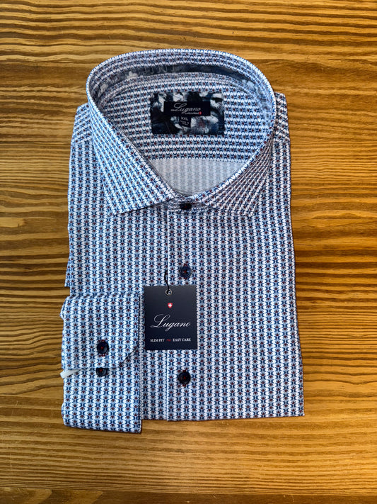 Lugano Burgundy Button Up Shirt