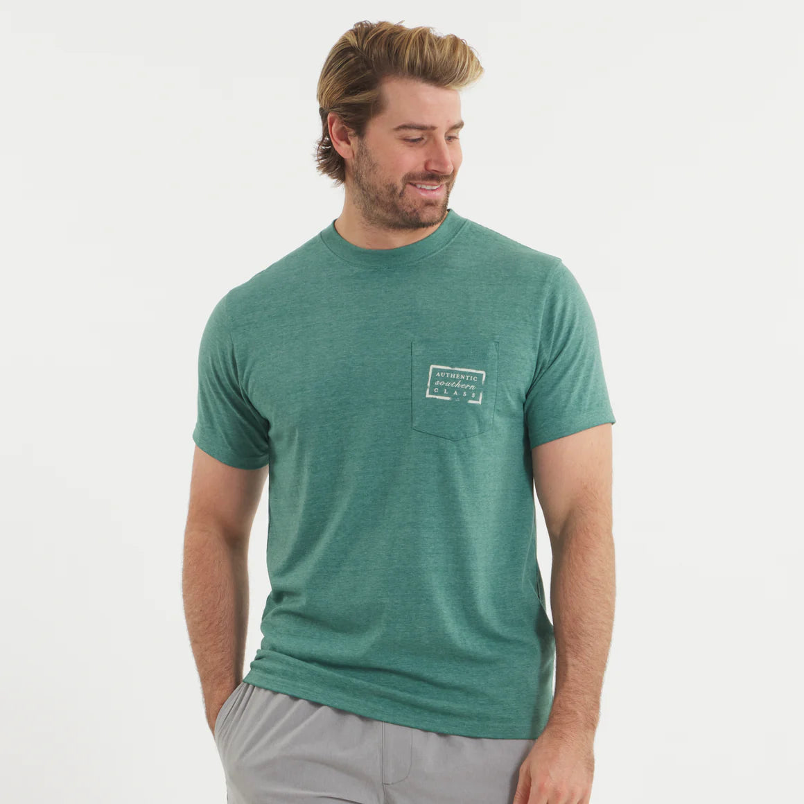 Southern Marsh Seawash Tee Authentic Champions Green