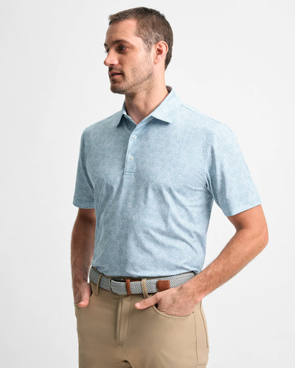 Genteal Performance Polo Stone Blue Dahlia