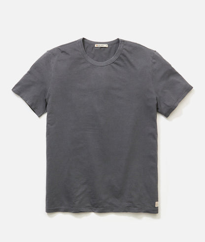 MARINE LAYER SIGNATURE CREW TEE ASPHALT