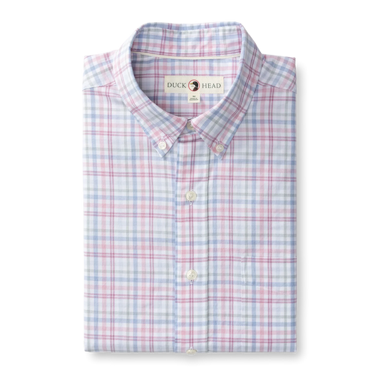 Duck Head Cotton Twill Sport Shirt Violet Quartz