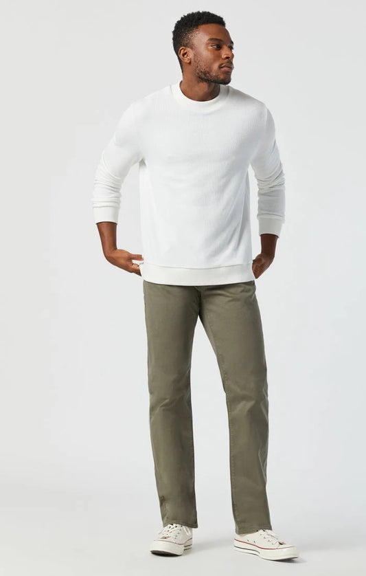 Mavi Zach Straight Leg Pants Dusty Olive Twill