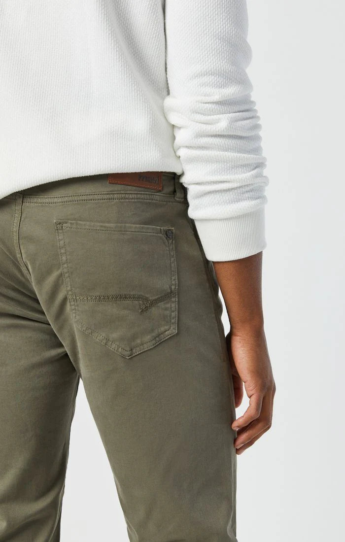 Mavi Zach Straight Leg Pants Dusty Olive Twill