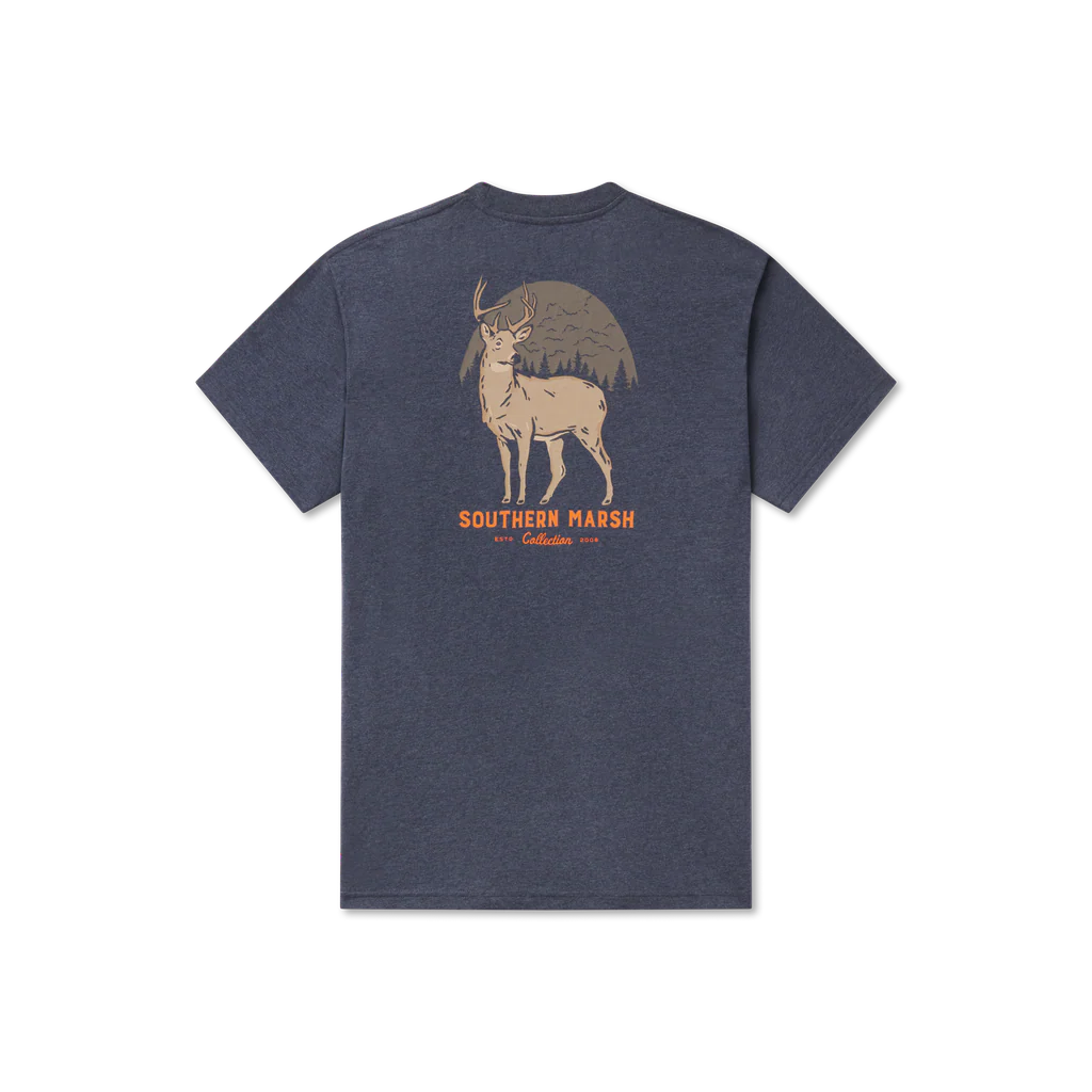 Southern Marsh Eight Point Tee Washed Lunar Navy