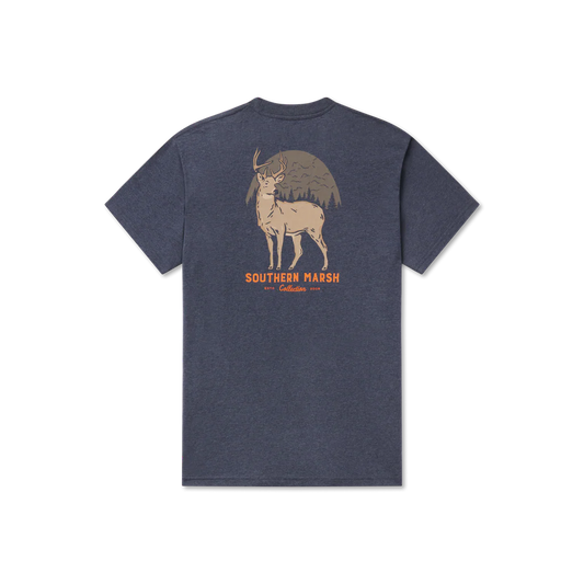 Southern Marsh Eight Point Tee Washed Lunar Navy