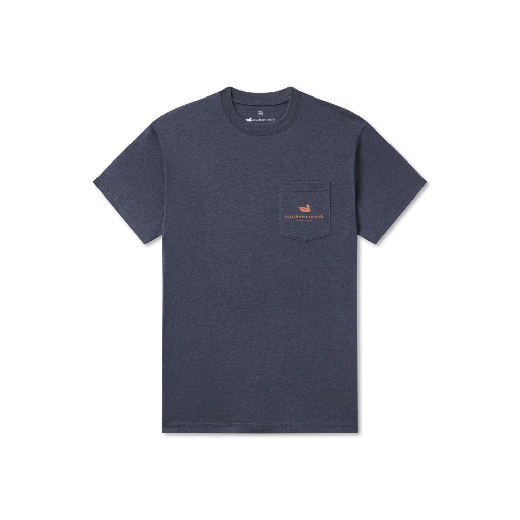 Southern Marsh Eight Point Tee Washed Lunar Navy