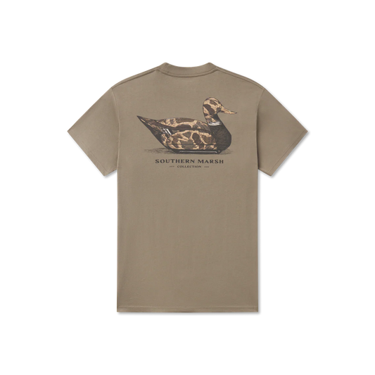 Southern Marsh Vintage Duck Decoy Camo Tee Stonewall Olive