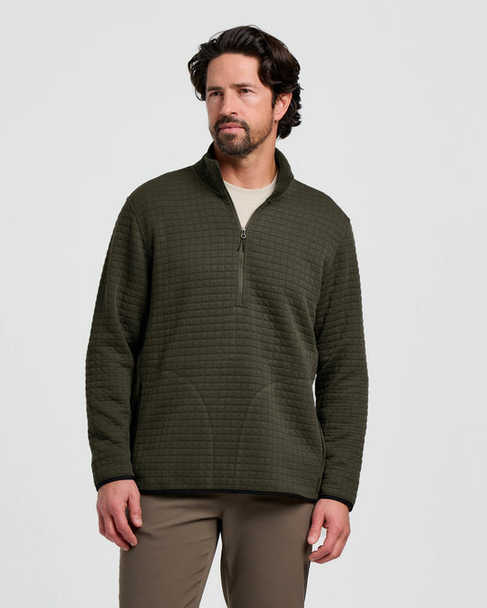 Free Fly Downvalley Quarter Zip Dark Forest
