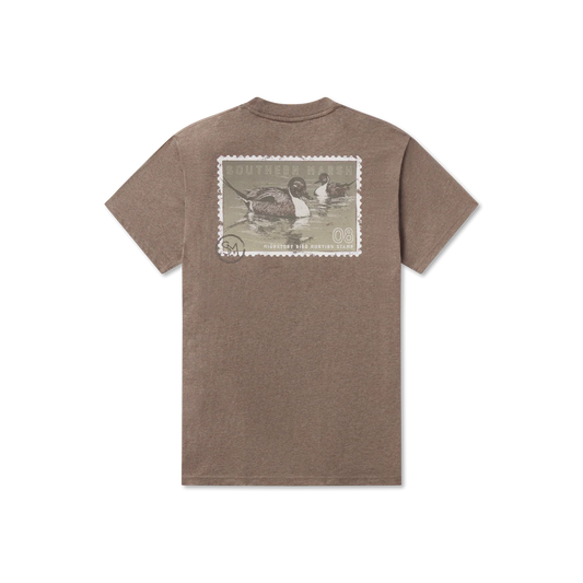 Southern Marsh Duckstamp Pintail Tee Washed Dark Shale