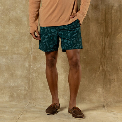 DUCK HEAD 6IN PRINT SAILPORT SWIM SHORT