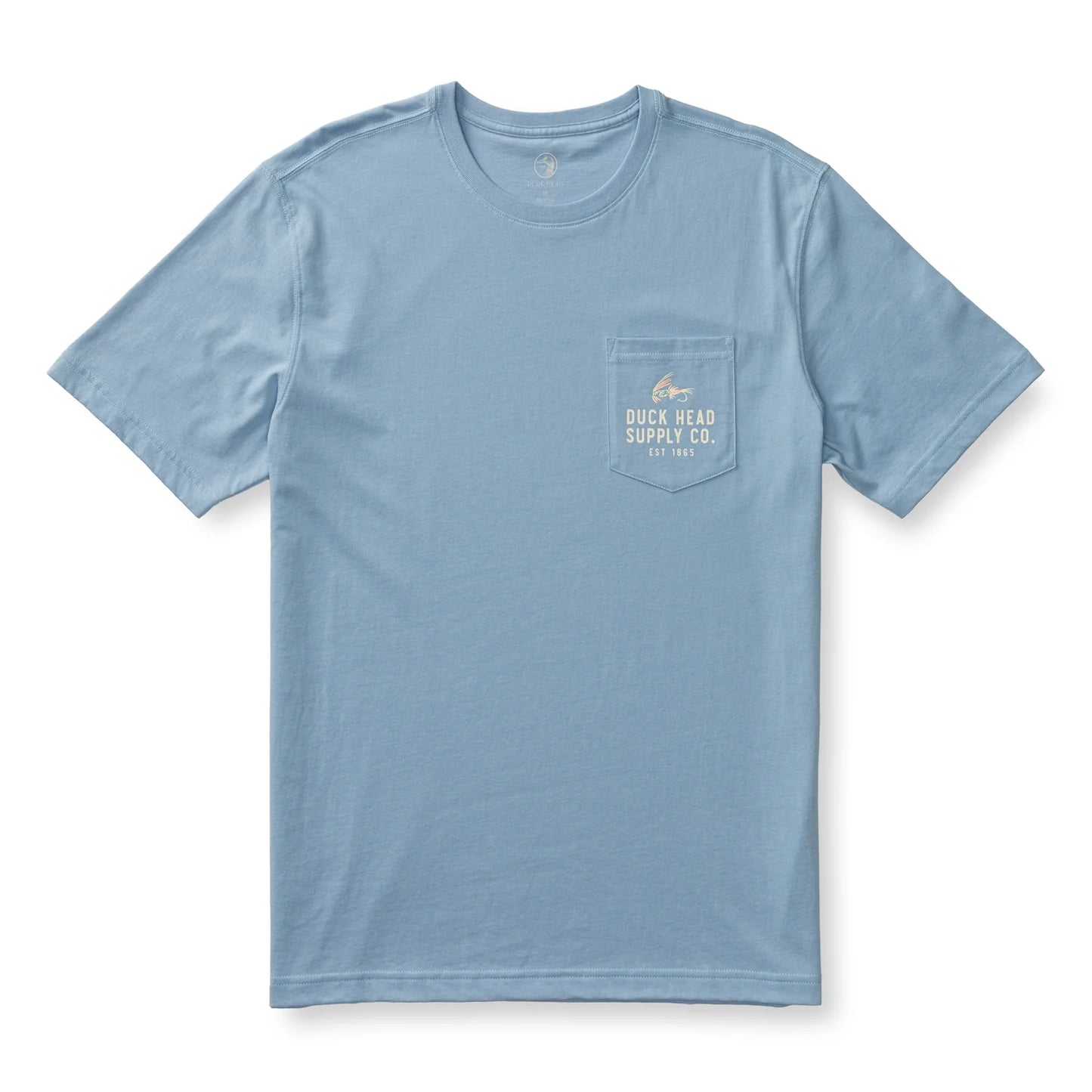 DUCK HEAD CATCH OF THE DAY T-SHIRT CHAMBRAY BLUE
