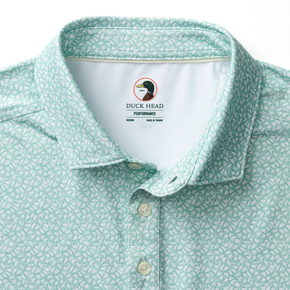 DUCK HEAD LONG DRIVE PERFORMANCE POLO - BAY FLORAL