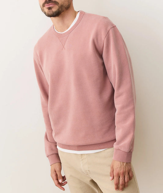 Marine Layer Cloud 9 Fleece Relaxed Crewneck Ash Rose