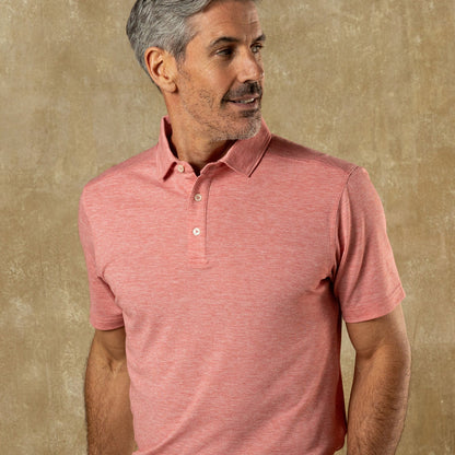 DUCK HEAD PERFORMANCE POLO CLASSIC RED HEATHER