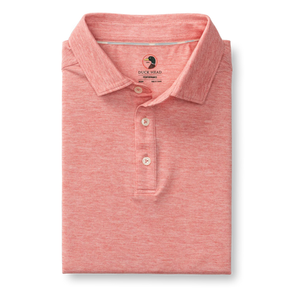DUCK HEAD PERFORMANCE POLO CLASSIC RED HEATHER