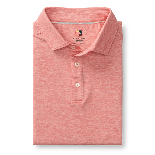 DUCK HEAD PERFORMANCE POLO CLASSIC RED HEATHER