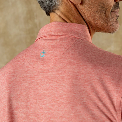 DUCK HEAD PERFORMANCE POLO CLASSIC RED HEATHER