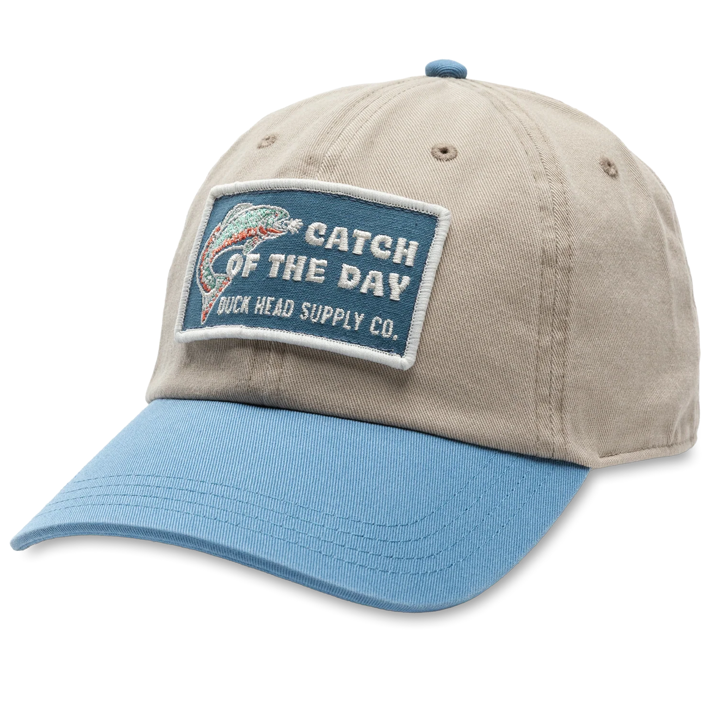 DUCK HEAD CATCH OF THE DAY PATCH HAT KHAKI