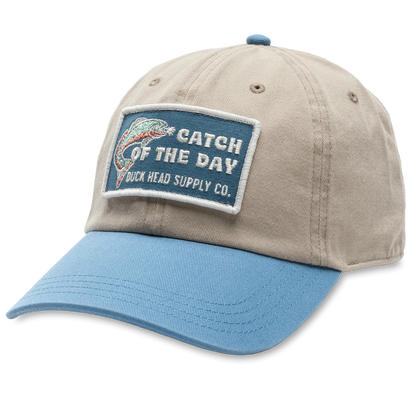 DUCK HEAD CATCH OF THE DAY PATCH HAT KHAKI