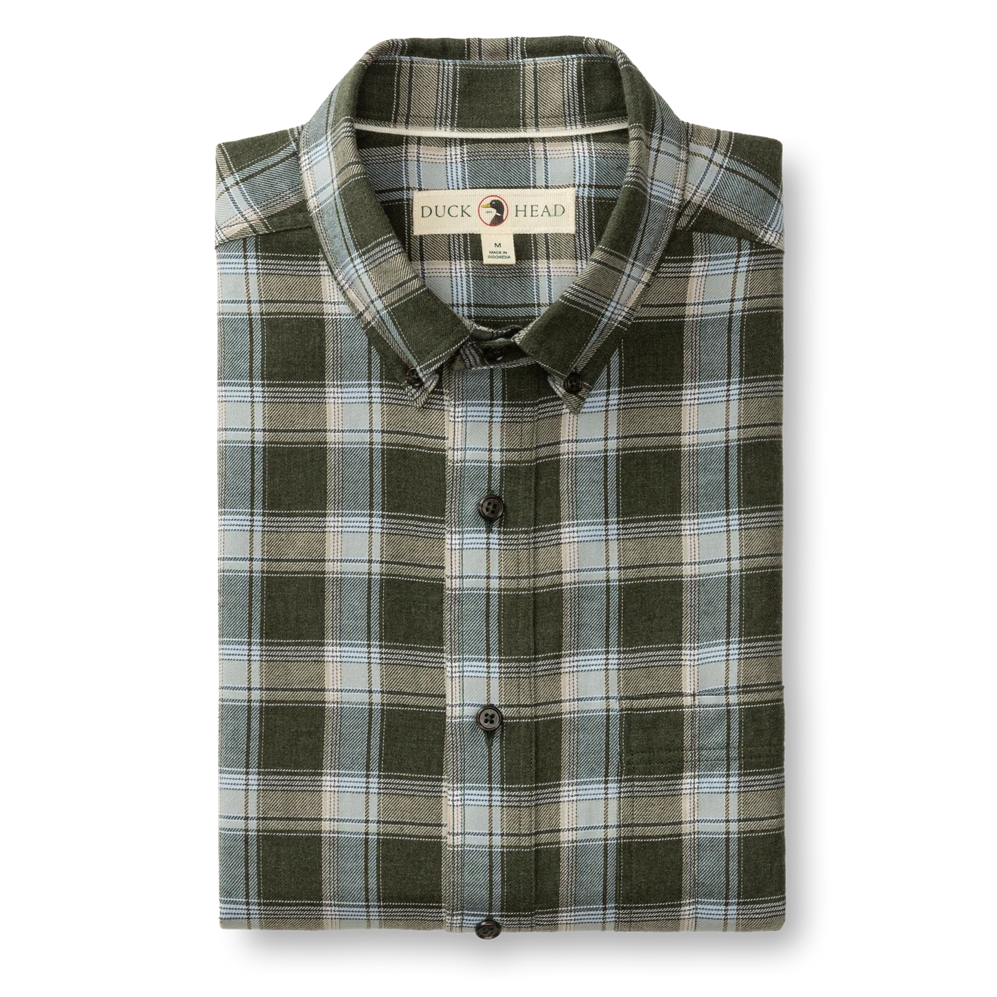 DUCK HEAD FLANNEL DEEP OLIVE HEATHER