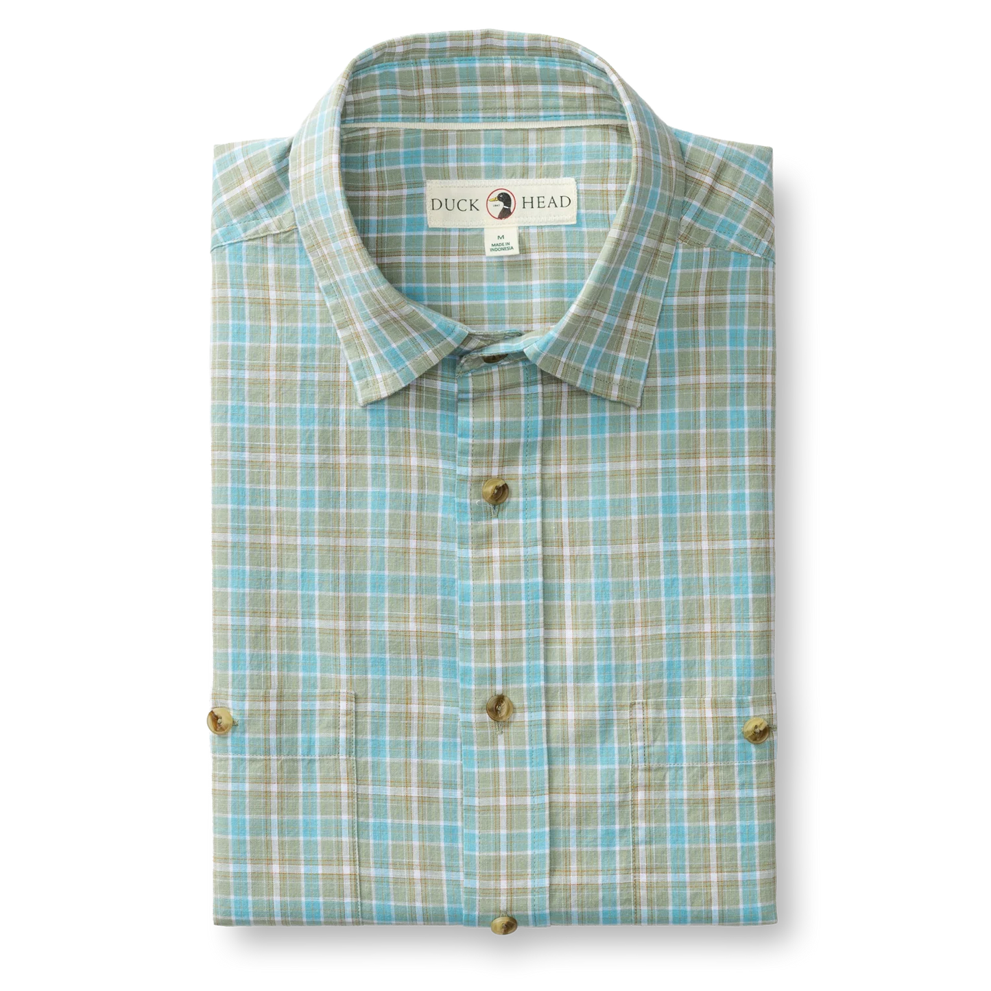Duck Head Cotton Slub Sport Shirt Sage