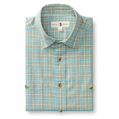 Duck Head Cotton Slub Sport Shirt Sage
