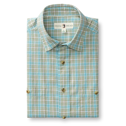 Duck Head Cotton Slub Sport Shirt Sage