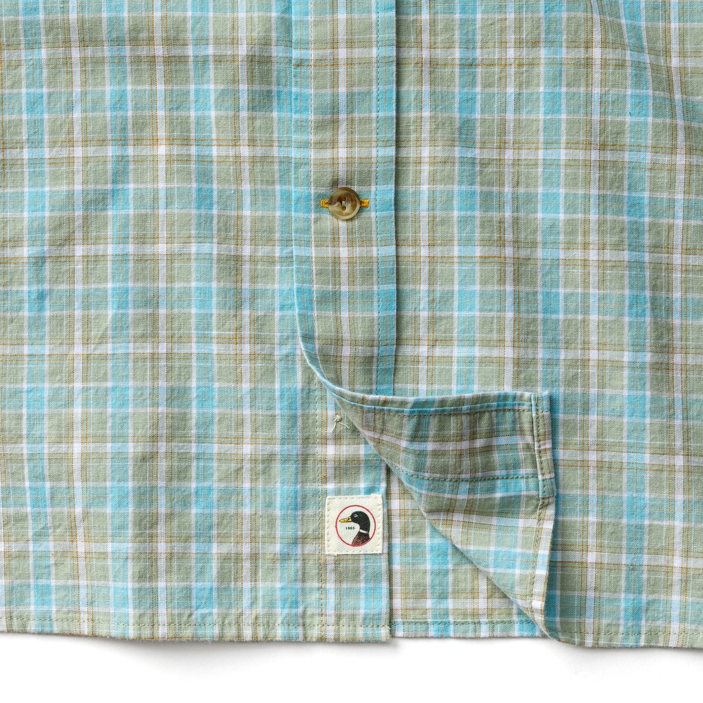 Duck Head Cotton Slub Sport Shirt Sage