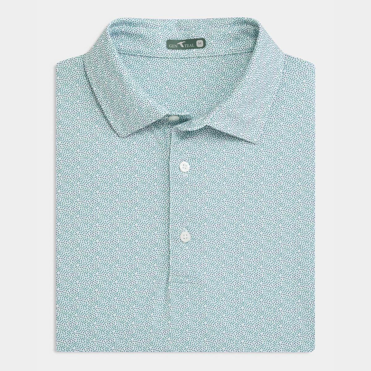 Genteal Rainbow Trout Printed Performance Polo Bay Leaf