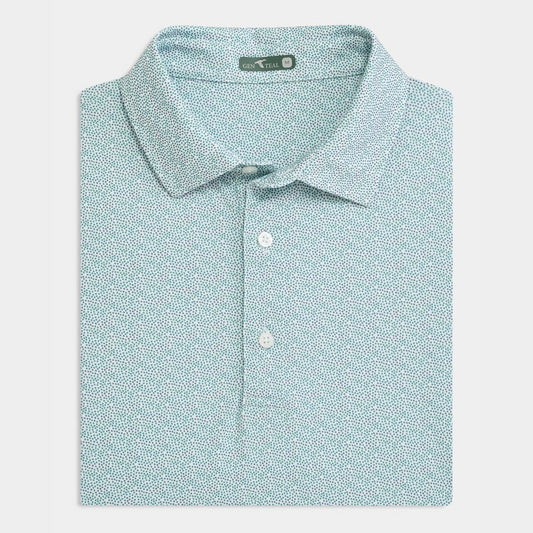 Genteal Rainbow Trout Printed Performance Polo Bay Leaf