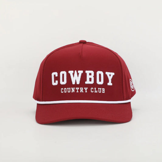 Cowboy Country Club Letterman Hat Brick Red