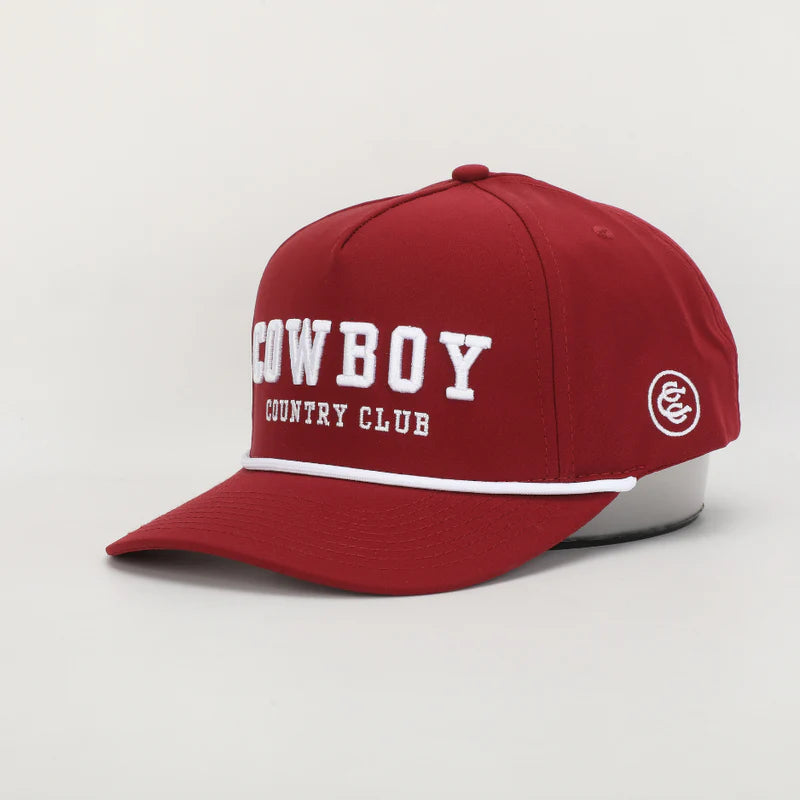 Cowboy Country Club Letterman Hat Brick Red