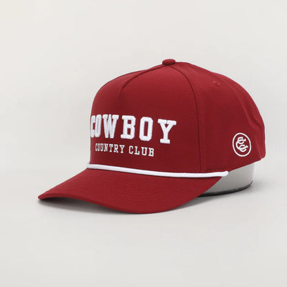 Cowboy Country Club Letterman Hat Brick Red