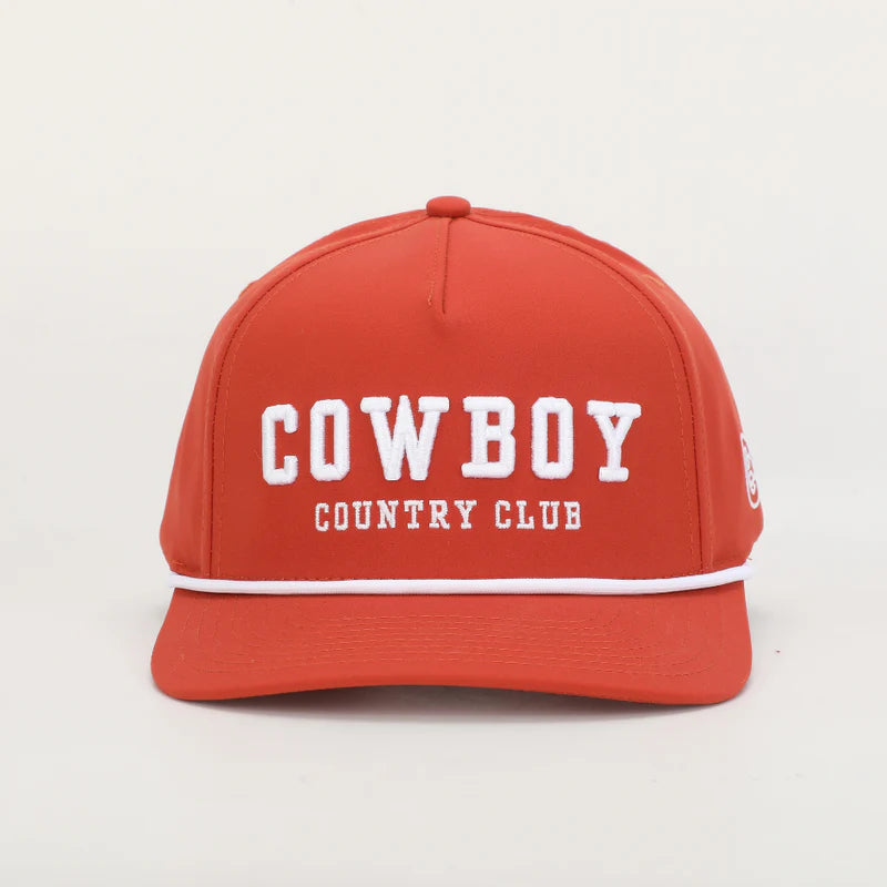 Cowboy Country Club Letterman Hat Burnt Orange