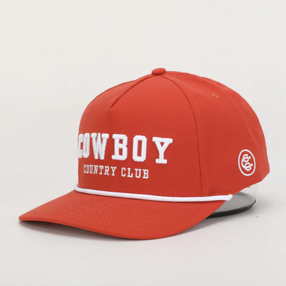 Cowboy Country Club Letterman Hat Burnt Orange