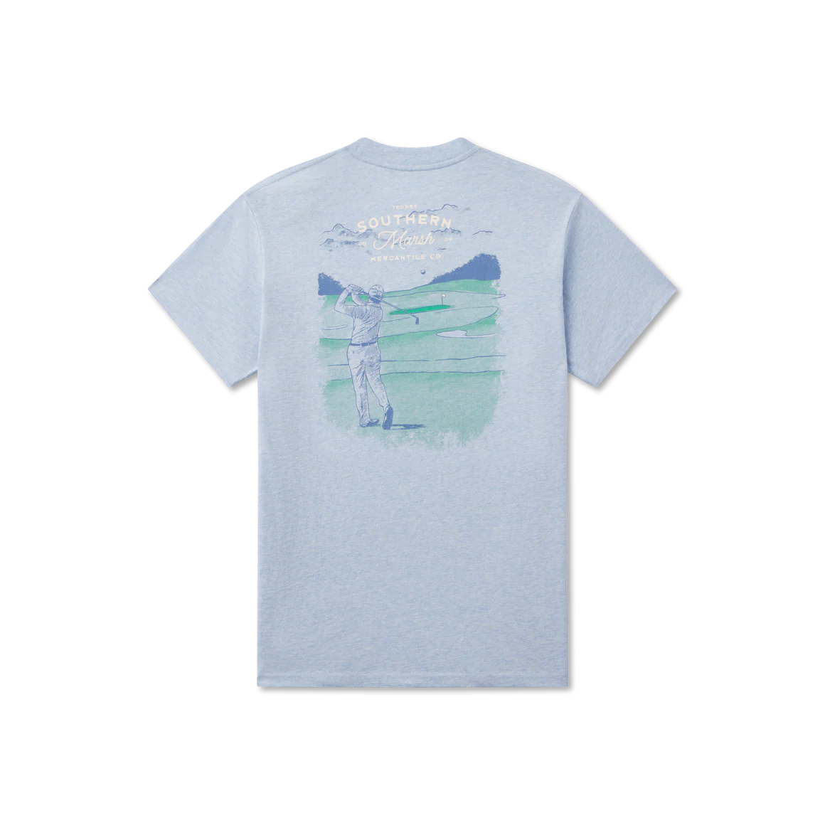 SOUTHERN MARSH PIN HIGH TEE WASHED SKY BLUE