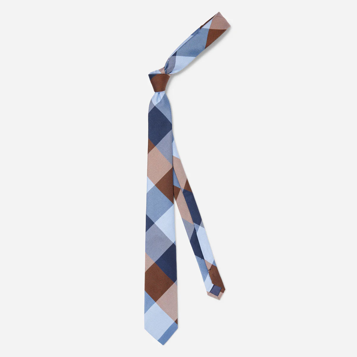 The Tie Bar Rohrer Plaid Orange Tie