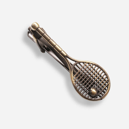 The Tie Bar Ace Tennis Antique Brass Tie Bar